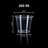 Gobelet à boba conique en PP de 90 mm, jetable et réutilisable, pour café glacé et smoothies à emporter, vente en gros