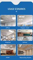Dalles de plafond en fibres minérales acoustiques, résistantes à l'humidité, insonorisantes, à trous micro-perforés, pour bureaux, écoles, hôpitaux