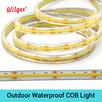 Bande lumineuse LED COB en silicone en gros, étanche IP67, ignifuge, sans points lumineux, lumière uniforme, commande personnalisée