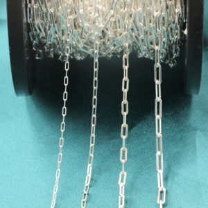 Nhà Máy Bán buôn 925 Sterling Bạc giấy Clip số lượng lớn chuỗi CuộN đối với trang sức làm vòng đeo tay vòng cổ - Product Image 6