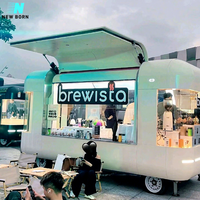 Remorque alimentaire mobile entièrement équipée pour barbecue, station de bonbons et chips, construction en acier inoxydable pour hot-dogs, hamburgers et restauration rapide