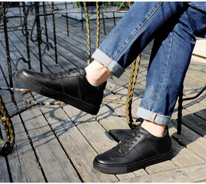 รองเท้าผ้าใบหนังแท้แฟชั่นผู้ชายขายส่งแบบกำหนดเอง รุ่นใหม่ล่าสุด - Product Image 5
