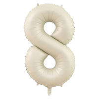 Ballon en aluminium Mylar de 40 pouces, couleur crème, chiffres géants, pour anniversaire, fête de naissance, décoration de fête