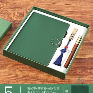 High Quality Custom Logo A5 Hardcover Leather Planner <b>Diary</b> <b>Notebook</b> With Pen Gift Set USB Flash Drive - Product Image 5