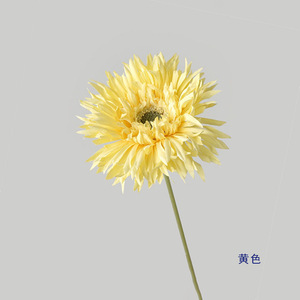 Fleur artificielle en soie Gerbera Chrysanthème à tige unique 30cm-100cm Décoration d'intérieur Accessoires de mariage - Product Image 4