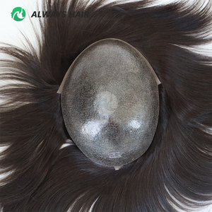 <span class=keywords><strong>Peluca</strong></span> de Cabello Humano Virgen Europeo <span class=keywords><strong>Real</strong></span> de 6, 8 y 9-10 Pulgadas, con Base de PU Inyectado y Piel Fina de 7x9, Color Marrón, para Hombres - Product Image 1