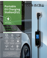 Nouveau chargeur EV portable 7KW AC Type2 32A Protection IP67 avec énergie solaire pour la maison et la recharge d'urgence en extérieur