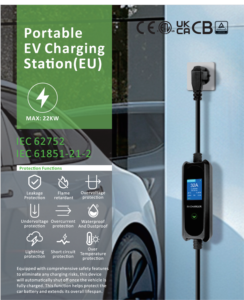 Nuovo Caricatore EV Portatile 7KW AC Tipo 2 32A Protezione IP67 con Alimentazione Solare per Ricarica Auto di Emergenza Domestica ed Esterna - Product Image 2