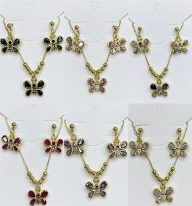 สร้อยคอรูปผีเสื้อสุดเจ๋งสำหรับ LS-L5318สร้อยคอรูประฆังเคลือบสีทองสำหรับเทศกาลคริสต์มาส - Product Image 1