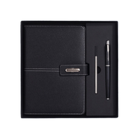 Coffret Cadeau d'Affaires Personnalisé A5 Haut de Gamme en Similicuir avec Batterie Externe, Lampe de Bureau et Carnets de Papeterie Élégants pour le Bureau