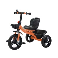 Vente flash : tricycle enfant 3 roues en plastique avec grand panier arrière et siège confortable pour les enfants de 2 à 6 ans