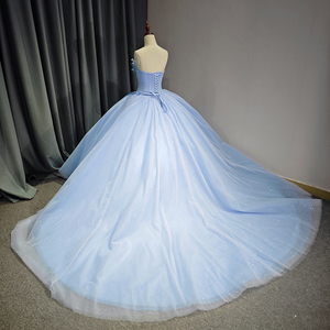 Jancember 6714 Crystal sin mangas Diamond Evening Empire Vestidos con flor - Product Image 4