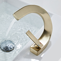 Cascade laiton salle de bain bassin Art moderne salle de bain évier robinet Design créatif salle de bain chaud froid lavabo robinet d'eau