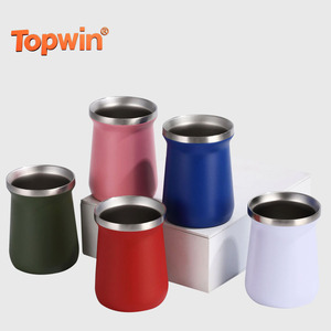 Taza de Mate Creativa de Doble Pared Estilo Sudamericano, 8oz 240ml, Termo para Mate - Product Image 1