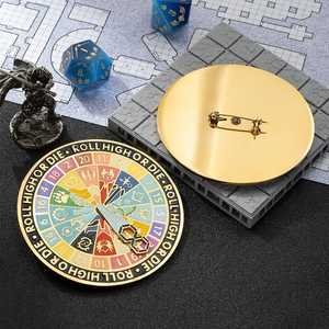 Horoscopes à la mode émail dur broche Portable plaqué or <span class=keywords><strong>Roulette</strong></span> support pour téléphone poignée magnétique doigt poignée pour téléphone portable - Product Image 1