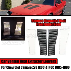 A Pair Car <b>Vented</b> Heat Extractor Functional Hood Louvers Scoop for Chevrolet Camaro Z28 IROC-Z IROC 1985-1990 - Product Image 1