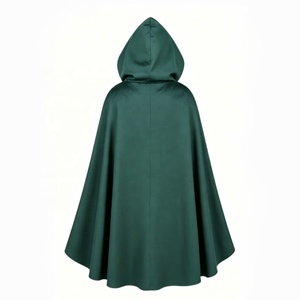 Capa Medieval <span class=keywords><strong>Verde</strong></span> Bosque con Capucha y Cierre de Hebilla, Capa de Cosplay de El Señor de los Anillos para Adultos, Halloween - Product Image 2