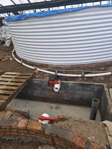 Tanque De Armazenamento De Água De Aço Galvanizado (1000L-500000L) Lagoa Quadrada Circular para Camarão Peixes Agricultura Aquicultura Equipamentos RAS - Product Image 2