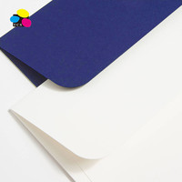 Cartera de documentos de papel de laminación mate impresa azul de 230GSM de fabricación china