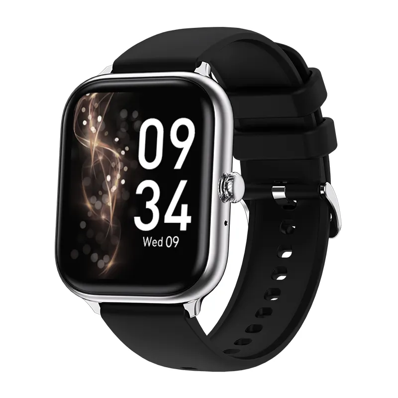 DIY 시계 얼굴 1.85 인치 블랙 골드 실버 건강 smartwatch 안드로이드 IOS 전체 터치 스크린 BT 통화 다이얼 럭셔리 시계