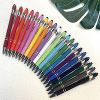 Stylo bille promotionnel 2-en-1 en métal DingHong pour écriture de 1,0 mm, encre noire/bleue, logo personnalisé, usage bureau et scolaire