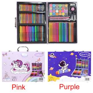 128 Miếng Nghệ Thuật Vẽ Văn Phòng Phẩm Quà Tặng Thiết Lập Cho Trẻ Em Sơn Đặt Hộp Quà Tặng Trường Tiểu Học Nguồn Cung Cấp Nghệ Thuật Màu Nước Bút - Product Image 4