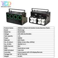 Máquina de Humo y Burbujas LED RGBW de 3000W, Tanque de 1.2L, IP33, Cuatro Orificios Dobles, Spray para Bodas, DMX512, para Efectos Especiales en Escenarios y KTV