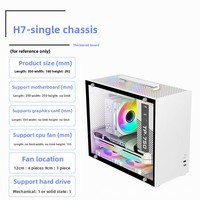 Caja de PC Mini Wanmisle Fox H7, Carcasa de Escritorio Portátil MATX Blanca con Ventana Lateral, DIY, ITX Vertical, Puertos USB 3.0 Frontales, en Stock