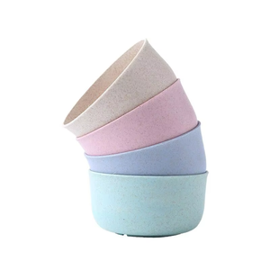 Tazón de Paja de Trigo Ecológico Irrompible Estilo Nórdico 4 Colores Libre de BPA para Hogar Cocina Niños Alimentación Picnic Uso al Aire Libre - Product Image 1