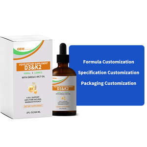 Vente en gros OEM – Complément alimentaire 4-en-1 Vitamine D3 K2 en gouttes pour la santé osseuse – Formule et emballage personnalisés - Product Image 2