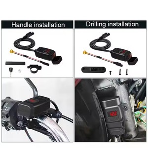 Dual Port USB 3.0 xe máy/xe đạp LED sạc nhanh Adapter với vôn kế On/Off chuyển đổi không thấm nước Phụ kiện xe máy - Product Image 6