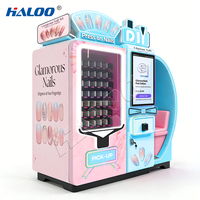 Imprimante automatique d'art d'ongles Haloo Blue, distributeur automatique de beauté, caméra somatosensorielle, technologie 3D, paiement par pièces, code QR, jetons