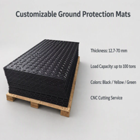 Tapis de chantier antidérapants renforcés en HDPE 4x8 pour camions lourds, tapis de protection portables en HDPE haute résistance