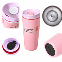 Gobelet isotherme en acier inoxydable Ovela de 12 oz et 20 oz avec couvercle à ouverture par pression, réutilisable, pour boissons chaudes et froides