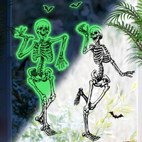 Calcomanías de ventana que brillan en la oscuridad de Halloween personalizadas, pegatinas luminosas, pegatinas de pared fantasma, pegatina fluorescente luminosa extraíble
