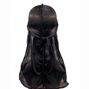 Couvre-chef en <span class=keywords><strong>satin</strong></span> de soie <span class=keywords><strong>Durag</strong></span> pour hommes et femmes avec logo personnalisé - Product Image 3