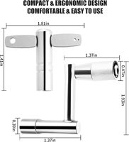 Lot de 4 clés universelles pour batterie - Kit de clés de réglage en acier inoxydable avec clé à mouvement continu - Convient à toutes les tiges de 1/4 pouce