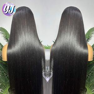 Perruques vietnamiennes brutes de 30 pouces, cheveux humains, lace front, vente en gros, 13x6, lisses comme des baguettes, couleur naturelle, perruque frontale HD pour femmes noires - Product Image 1