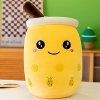 Vente en gros Oreiller en peluche pour thé au lait, adorable oreiller à câliner en peluche Boba