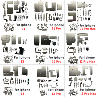 Kit Complet de Supports Métalliques Internes et Vis pour iPhone 14 Plus 13 12 Pro Max X XR XS Max 7 8 Plus, Jeu de Plaques de Blindage Métalliques