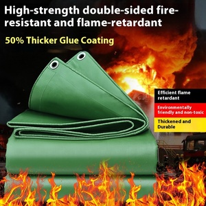 Тройной из ПВХ, утолщенный, износостойкий, водонепроницаемый, солнцезащитный, непромокаемый, огнестойкий, с покрытием, текстильный брезент - Product Image 4