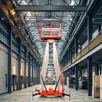 Nouvelle plateforme de travail aérien verticale renforcée en alliage d'aluminium JCPROTECH, élévateur hydraulique pour personnel, stabilisateurs robustes, 560 kg