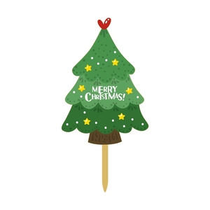 Ensemble de décorations de gâteaux en acrylique de Noël avec des motifs de Père Noël et d'arbre, imprimés en couleur, style dessin animé, pour la décoration des desserts de fête - Product Image 4