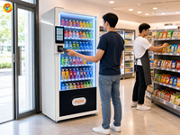 Distributeur automatique de boissons 54 compartiments, refroidissement par spirale, gaz écologique R290, 4G WiFi Cloud pour magasin, salle de sport, hôpital