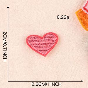 Petits patchs brodés en forme de cœur colorés, taille 2*2.6cm, en fer ou à coudre, pour sacs et vêtements, style Kawaii - Product Image 5