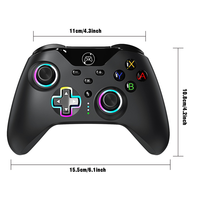 Manette de jeu sans fil à moule exclusif avec gyroscope 6 axes, double vibration et fonction de réveil en plastique