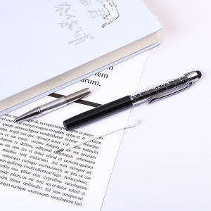 Promosyon ucuz özel Logo çok renkli kristal Metal tükenmez kalem mavi/siyah mürekkep için 140mm boyutu düğün hediye kalem - Product Image 6