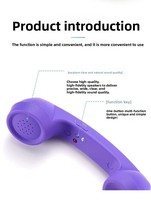 Combiné téléphonique filaire 3,5 mm à branchement direct, style rétro, avec écouteur filaire et annulation active du bruit (ANC)