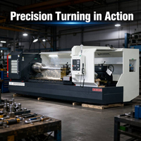 Mesin Bubut CNC Flat Bed Heavy Duty CK6180 Sistem KND Motor Spindle 11kW 4-Station Flat Bed, Motor Spindle 11kW, Bubut