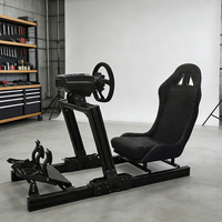 Cockpit de simulation de course pliable OEM ODM, expérience de conduite immersive, cockpit de simulation de course en aluminium 4080